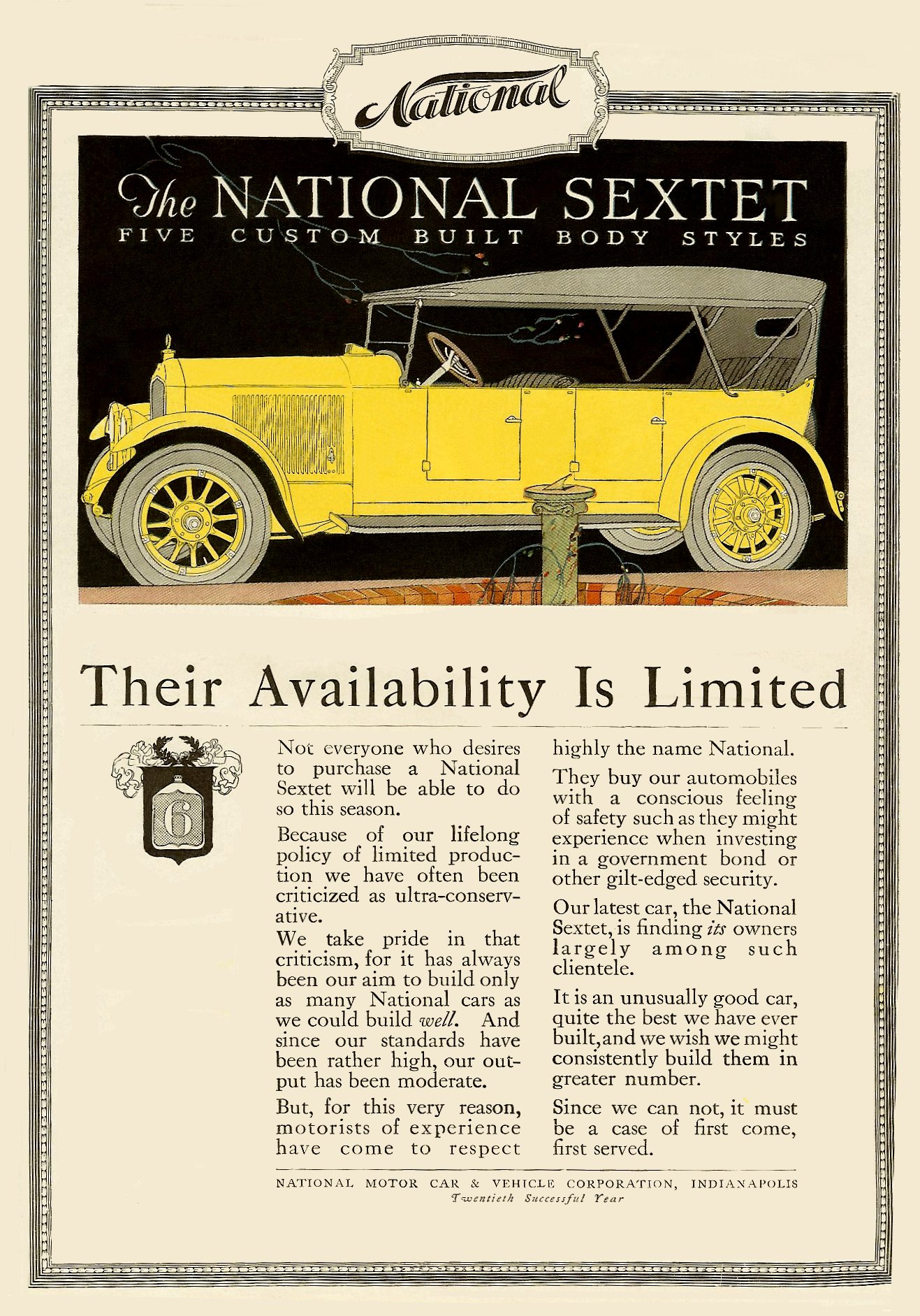 1920 National Auto Advertising